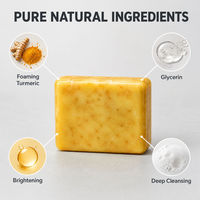 Savon Solide Moussant au Curcuma Fait Main pour le Visage et le Corps, Nettoyant, Marque Privée OEM ODM 100g