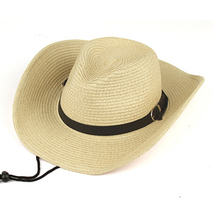 <span class=keywords><strong>Chapeau</strong></span> de cowboy en paille pour <span class=keywords><strong>homme</strong></span>, <span class=keywords><strong>chapeau</strong></span> Panama à large bord et plage d'été, <span class=keywords><strong>chapeau</strong></span> Fedora Sombreros du Mexique - Product Image 4
