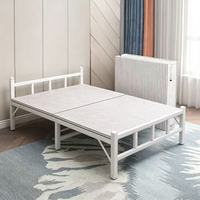 Lit pliant en fer au design minimaliste moderne, conception à deux plis, 90 cm, simple couche, pour enfants, adultes, personnes âgées, pour chambre à coucher, dortoir