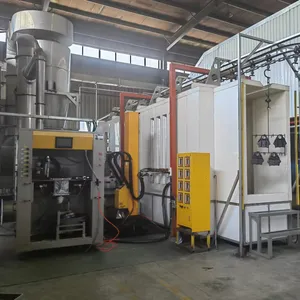 Cyclone type automatic powder coating pp plastic booth in powder spray painting line