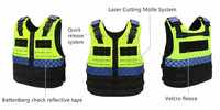 Gilet de travail réfléchissant haute visibilité – Uniforme de sécurité réglable pour le travail en extérieur avec protection contre les coupures et les perforations