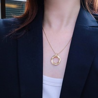 Collier pour femme en forme de goutte d'eau, en or 18 carats, 50 cm, importé d'Italie, avec perle artisanale, chaîne à maillons empilable