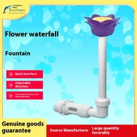 Fontaine murale flottante en plastique écologique BlondeDolphin, design lotus, pour piscine, maison, hôtel, décoration