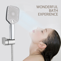 Pommeau de douche mural moderne 3 fonctions à économie d'eau, design unique pour salle de bain, hôtel, toilettes, douche