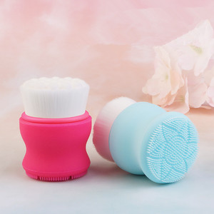 Cepillo <span class=keywords><strong>de</strong></span> silicona para limpieza facial, doble cara, cosmética - Product Image 5