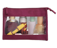 Pochette cosmétique en maille personnalisée avec logo, nouvelle mode, imprimée, en polyester transparent, pour femmes et filles, sac de toilette