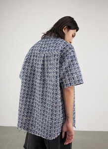 <span class=keywords><strong>Camicia</strong></span> Casual Estiva da Uomo a <span class=keywords><strong>Maniche</strong></span> <span class=keywords><strong>Corte</strong></span> con Patch di Nappe e Motivo a <span class=keywords><strong>Quadri</strong></span> Intrecciato, Traspirante, Stile American High Street, Vestibilità Ampia, per Adolescenti - Product Image 3