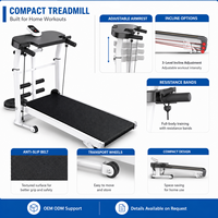 Tapis roulant en PVC pour usage domestique, petit, silencieux, pliable, mécanique, multifonctionnel, équipement de fitness d'intérieur
