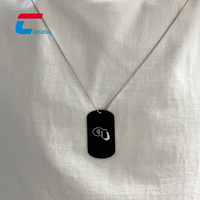 Collier métallique NFC étanche Musique NTAG213 Pendentif NFC Étiquette de bijoux RFID Aucune application requise