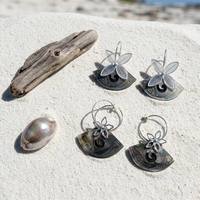 Boucles d'oreilles en forme de fleur en acier inoxydable plaqué or hawaïen pour femmes, ensemble de bijoux tendance pour mariage et fête