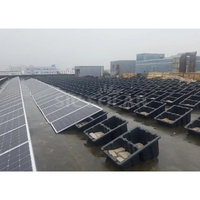 Support de système de montage solaire en plastique solaire populaire en Europe lesté pour système de toit plat Supports de montage de godet en plastique
