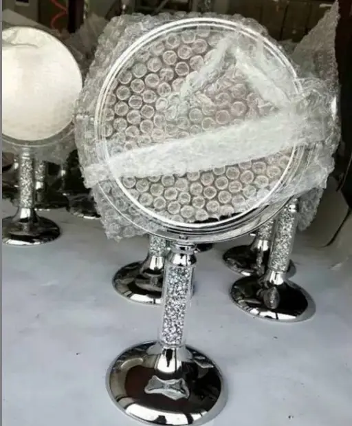 Cermin Kristal Tangkai Berlian Berkilau untuk Hadiah Wanita