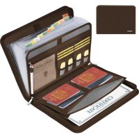 YIHUAXING Carpeta expandible de 12 bolsillos Carpeta de papel multibolsillo para guardar documentos A4 Recibos de cartas-para archivar