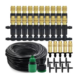 Système de brumisation extérieur pour jardin, irrigation, arrosage, buses atomisatrices en laiton 1/4'', tuyau 4/7mm pour patio et serre - Product Image 5