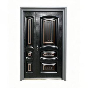 Porte de sécurité en acier, ouverture latérale extérieure, design traditionnel, isolation acoustique pour villa - Product Image 1