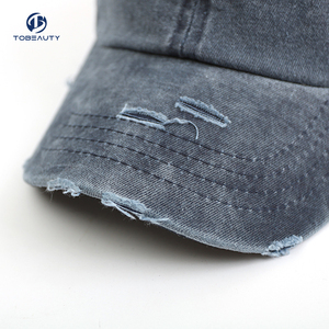 Casquette de Baseball en Coton Lavé Queue de Cheval Maille Sport Papa Mère Diverses Couleurs Chapeau de Camionneur Broderie Chapeau en Détresse - Product Image 3
