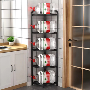 Estante de esquina de cocina de pie Estantes de almacenamiento plegables de cocina Estantes triangulares plegables de múltiples capas Organizador de baño - Product Image 6