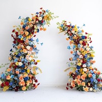 Arche florale artificielle en soie faite à la main, couleur personnalisée NINI, décoration d'arche de mariage avec taille personnalisée et livraison rapide
