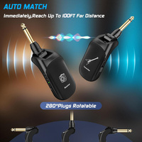 Système de guitare sans fil amélioré UHF Audio récepteur émetteur de guitare sans fil pour guitare électrique basse