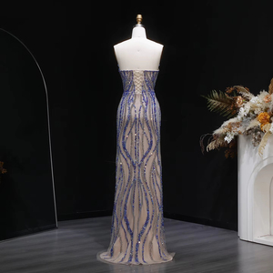 <span class=keywords><strong>Vestido</strong></span> de Fiesta Jancember LSZ133 con <span class=keywords><strong>Lentejuelas</strong></span> Fluidas y Exquisito Diseño Floral en 3D, Color Nude, para Eventos Formales - Product Image 3