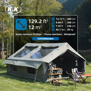 Kawagebo Kamp (KK) 13' X 10' Gonflable 12 ㎡   Grande tente de camping d'extérieur avec fenêtre de toit pour le glamping - Product Image 1