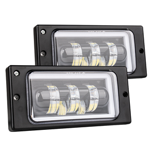 Fari Fendinebbia/di Profondità a LED in Alluminio RCJ 50W 12V/24V 6000K IP68 Impermeabili con Chip Flip e Angel Eyes, Montaggio Universale 5000 Lumen - Product Image 1