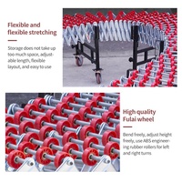 La fabrication de convoyeurs à rouleaux de chargement et de déchargement de camions industriels étend le convoyeur à rouleaux flexible à roue de patin à gravité