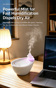 Nuovo Creativo Umidificatore a Goccia d'Acqua con Altoparlante, Illuminazione Colorata Silenziosa, Regalo per Camera da Letto, Ufficio, Natale - Product Image 4