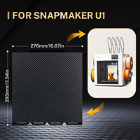 CoLiDo 276*293mm untuk Snapmaker U1 Lembaran Plat Baja Pegas Fleksibel Plat PEI