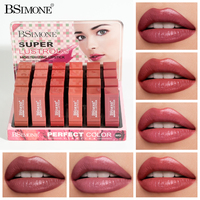 Rouge à lèvres hydratant brillant, imperméable, anti-transfert, longue tenue, couleur intense, 6 teintes, OEM ODM, étiquette privée, logo personnalisé