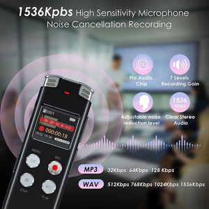 Xách Tay 128GB Mỏng Âm Thanh Ghi Âm Ghi Âm Và Phát Lại MP3 Âm Nhạc Kỹ Thuật Số Bằng Giọng Nói Dictaphone Với Xử Lý - Product Image 6