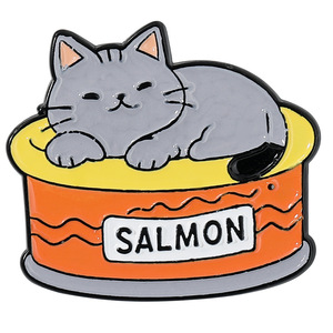 دبابيس معدنية مطلية بالمينا الناعمة بتصميم كرتوني مخصص للأطفال، بتصاميم طعام وقطط مضحكة، مع عبارة MEOW - Product Image 5