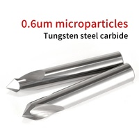 HRC55 2F foret central en carbure non revêtu 1-20mm fraise de forage en acier au tungstène massif pour l'aluminium