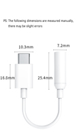 Adaptor USB C ke USB, kabel Audio tipe-c 3.5 untuk ponsel Android terhubung ke outlet AC & mendengarkan musik & panggilan