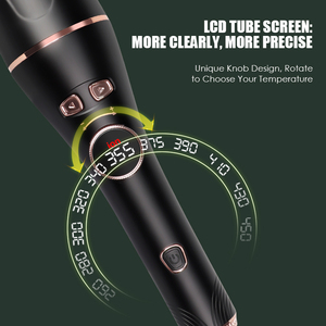 Điện Áp Kép Xách Tay Ma Thuật 360 Xoay Gốm Ion Tóc Curling Sắt Tự Động Tóc <span class=keywords><strong>Curler</strong></span> - Product Image 5