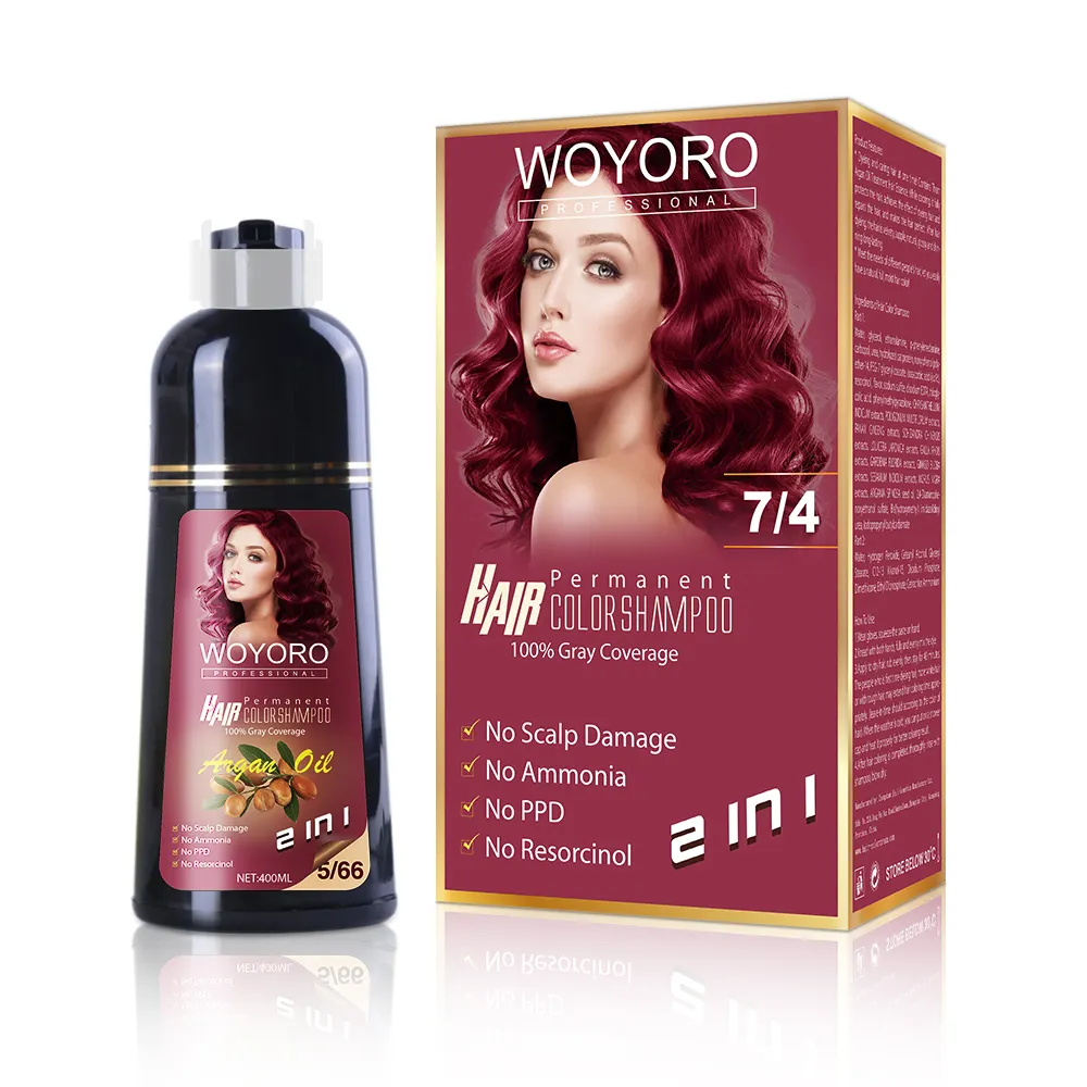 WOYORO Abdeckung grau schwarz Haar Shampoo Magie 5 Minuten natürliche schwarze Haar färbemittel 18 Jahre schwarze Haar Shampoo Herstellung