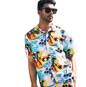 manga con estampado camisa hawaianas para hombre camisas de hombre estampada hawaii hemden fur manner