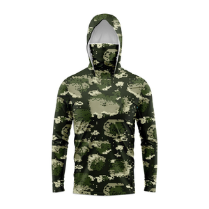 <strong>Custom</strong> Upf50+ <strong>Sun</strong> Protection Quick Dry Fishing <strong>Shirts</strong> Hoodies Long Sleeve Polyester Mens Fishing <strong>Shirts</strong> With Face Mask - Product Image 2