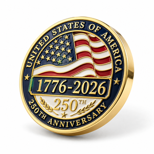 Insignia Conmemorativa del 250 Aniversario de la Gloria de la Herencia Americana, Broche Patriótico de Colección, Pin Decorativo Artístico, Recuerdo Conmemorativo Personalizado - Product Image 2