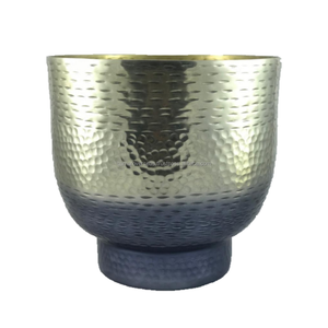Decorative <b>Hammered</b> Aluminium Contemporary Tabletop Vase Flower Pot Home Decoration Handmade Eco-Friendly High Quality - Product Image 4