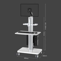 Chariot médical d'hôpital, station de travail mobile pour infirmière avec ordinateur, chariot dentaire, emballage OEM, type mobilier