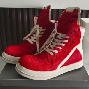 Baskets rétro en cuir pour femmes Owens, chaussures de marche de luxe de marque Rick, chaussures d'extérieur de haute qualité pour hommes à semelle épaisse - Product Image 5