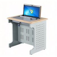 Bureau d'ordinateur pliable, Table de conférence multimédia scolaire, Console d'opération pour salle de classe et laboratoire informatique, Bureau de formation et d'étude