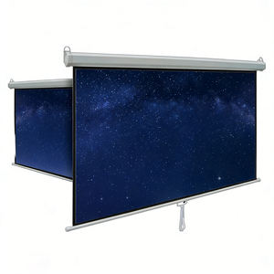 จอฉายภาพแบบดึงมือ คุณภาพสูง ขนาด 100'' 120'' 150'' 180'' สำหรับโฮมเธียเตอร์ ติดผนัง/เพดาน รูปแบบ 16:9 - Product Image 1