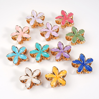 Jepit Rambut Plumeria Gaya Retro Metalik Motif Tetesan Minyak, Aksesoris Rambut Wanita, Jepit Rambut Bunga Ukuran Besar 8cm, Hadiah