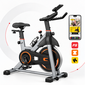 Vélo de spinning d'intérieur avec écran LCD, résistance progressive, siège et guidon réglables pour la maison et la salle de sport - Product Image 2