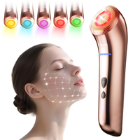 Masseur facial électrique portable pour femmes et hommes avec thérapie 3-en-1 : chaleur, vibration et lifting pour usage domestique