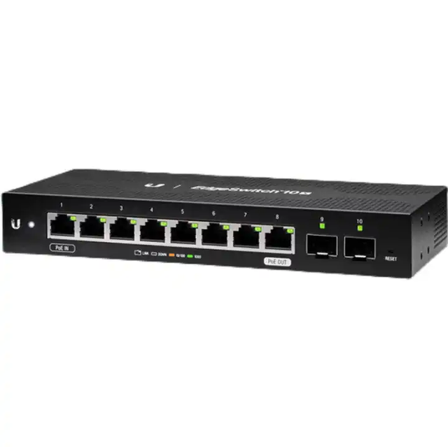 UBNT Enterprise Gigabit POE Managed Switch ES-10X 8 Gigabit Ethernet Ports + 2 SFP Ports