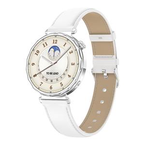 Femmes Gx200 vente en gros sport rond Smartwatch double BT sport Push fonction de téléphone Design élégant IP67 bracelet en cuir étanche - Product Image 4