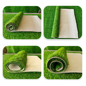 Gazon artificiel en TPR blanc en gros avec support double en tissu PP pressé à chaud pour maternelles et commerces - Product Image 4